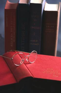 Books and glasses